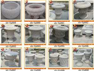G603 Granite Flower Pots,Artificial Potted Hibiscus Flower Bonsai Plant