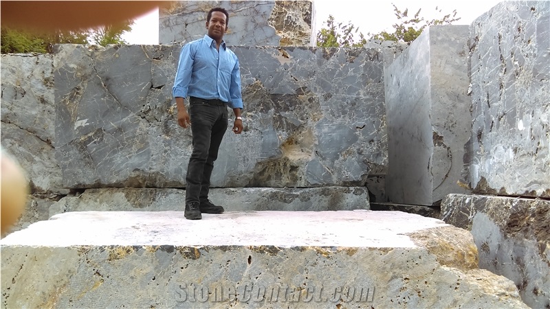 Dominican Grey Marble Blocks