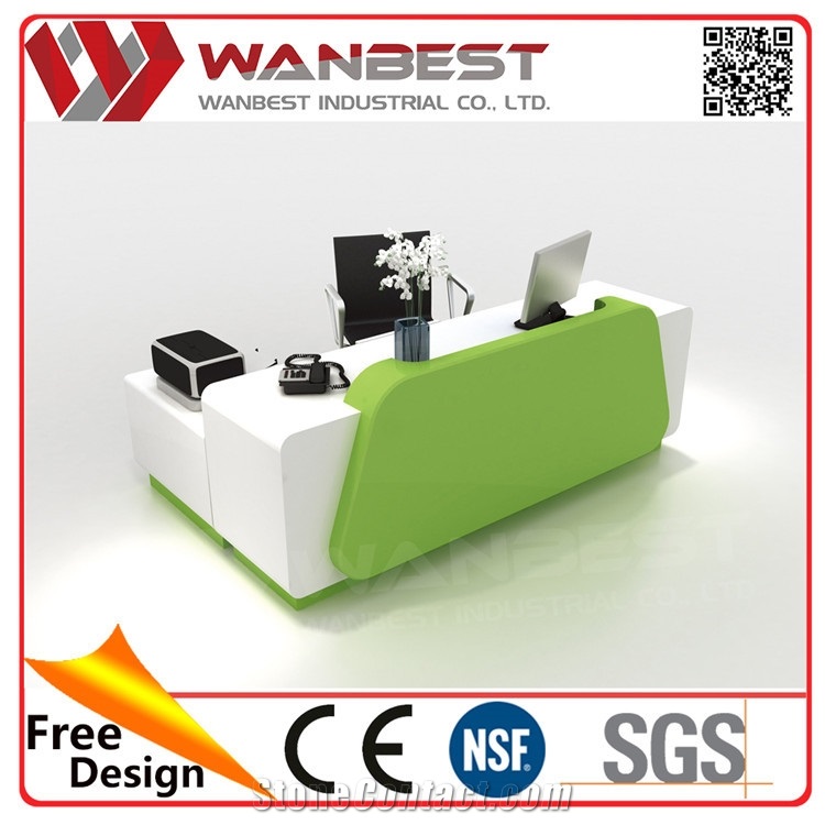 Solid Surface Direct Factory Price Top Grade Portable Receptions Desk