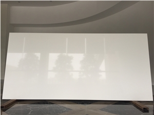 Artificial Quartz Stone Bs1000 Super White Solid Surfaces Polished Slabs & Tiles Engineered Stone for Hotel Kitchen Bathroom Counter Top Walling Panel Environmental Building Materials