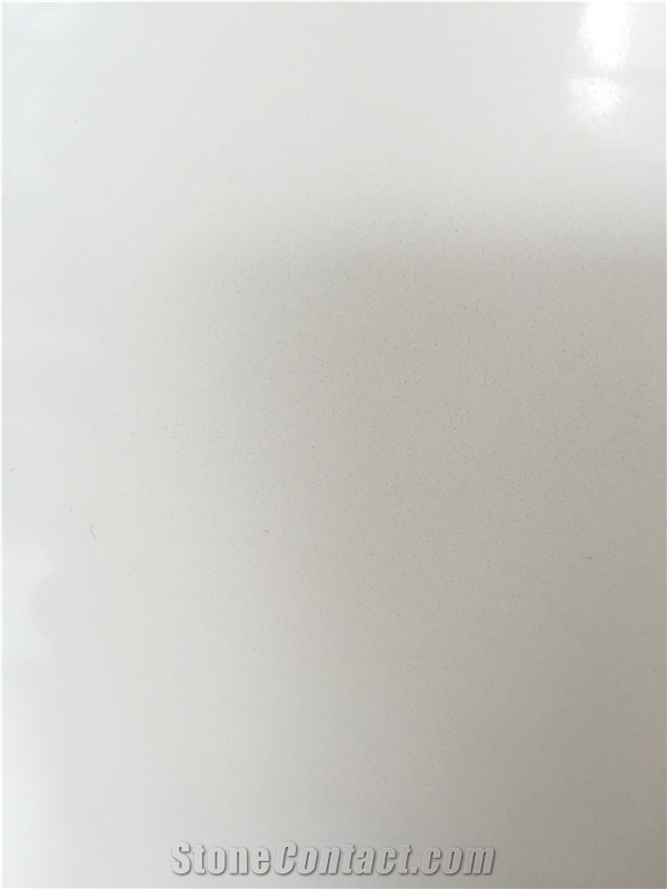 Artificial Quartz Stone Bs1000 Super White Solid Surfaces Polished Slabs & Tiles Engineered Stone for Hotel Kitchen Bathroom Counter Top Walling Panel Environmental Building Materials