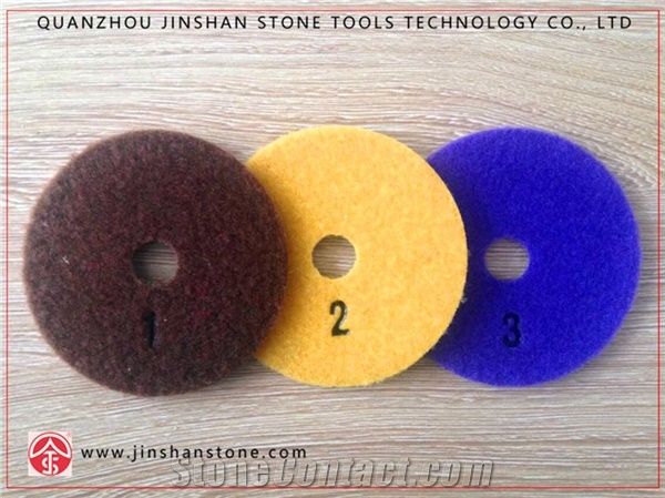 Three Steps Diamond Resin Flexible Polishing Pads