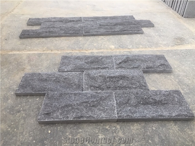 Crystal Black Mushroom Surface Quartzite Tiles & Slab