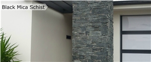 Black Mica Schist Ledge Stone Cladding