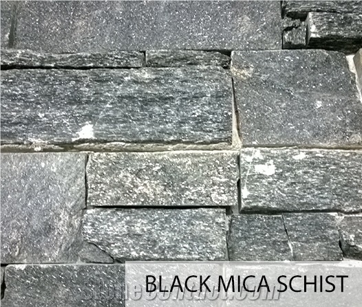 Black Mica Schist Ledge Stone Cladding