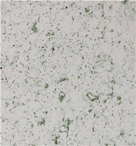 Artificial Green Crystal Quartz Stone Tiles and Slabs, Green Crystal Engineered Quartz Stone