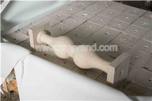 Castle Beige Limestone Baluster, Cream Limestone Balustrade and Rails, Handrails and Railing