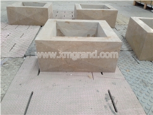 Jura Beige Limestone Columns, Roman Column Bases and Body and Tops