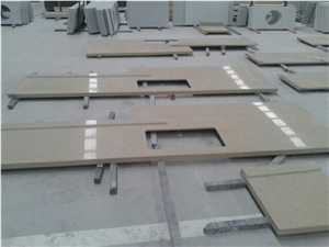 Yellow Quartz Stone Kitchen Countertops, Engineered Yellow Quartz Stone Tabletops