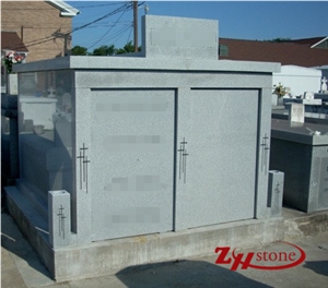 Double Usage G648 Pink Granite Mausoleums Cemetery Crypts