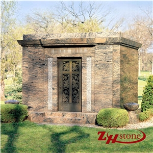 Good Quality Column Arch Design Sesame White/ G603 Granite Tombstone Design/ Upright Monuments/ Headstones/ Western Style Tombstones/ Single Monuments/