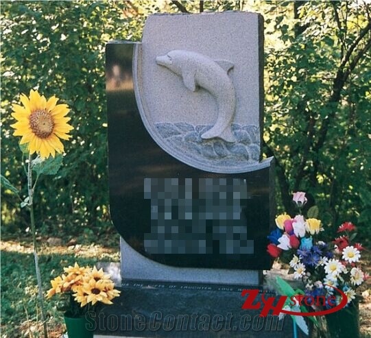 Good Quality Hand Craft Angel Style Straight Sesame White/ G603 Granite Western Style Monuments/ Upright Monuments/ Headstones/ Western Style Tombstones/ Angel Monuments