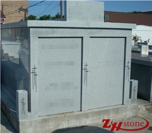 Good Quality Luxury Column Design American Mahogany Granite Mausoleums/ Mausoleum Design/ Cemetery Mausoleum
