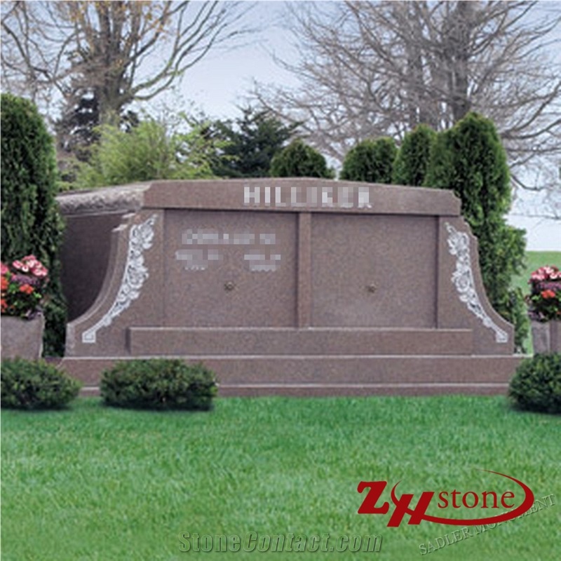 Good Quality Own Factory Flat Top Multicolor Red Granite Mausoleums/ Mausoleum Design/ Cemetery Mausoleum/ Mausoleum Crypts