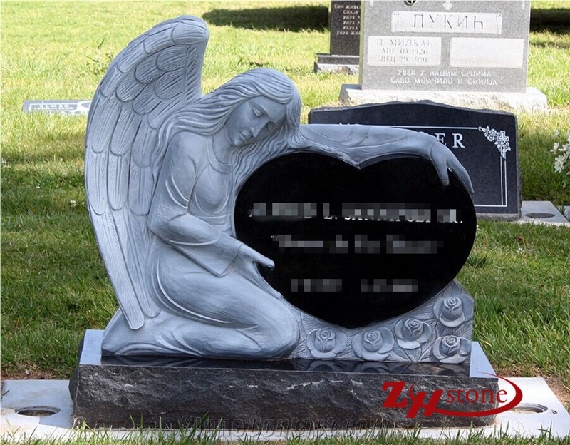 Good Quality Polished Oval Design Dakota Mahogany Granite Tombstone Design/ Western Style Monuments/ Upright Monuments/ Headstones/ Monument Design