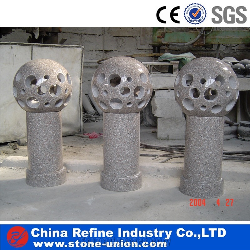 Carved Stone Lanterns for Garden Decoration , Japanese Style Garden Granite Stone Lanterns , Hand Sculpture Carving Stone Led Lantern for Resort, House and Garden