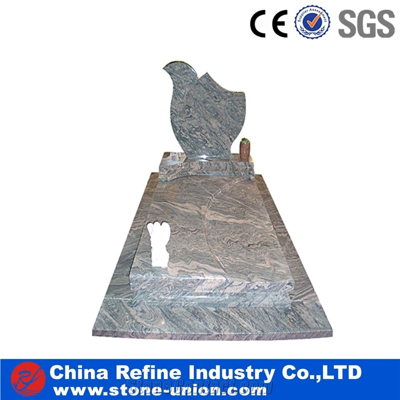 China Grey Granite Carving Headstones,Cemetery Engraved Tombstones, Memorial Stone Gravestone,Custom Tombstone Monument Design, Western Style Single Monuments