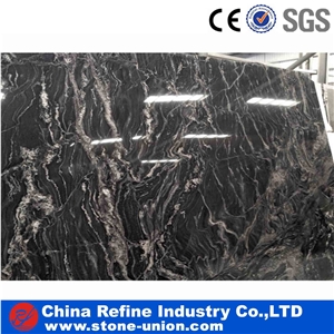 Cosmic Black Granite Slab & Tiles Forest Granite Slabs for Sale