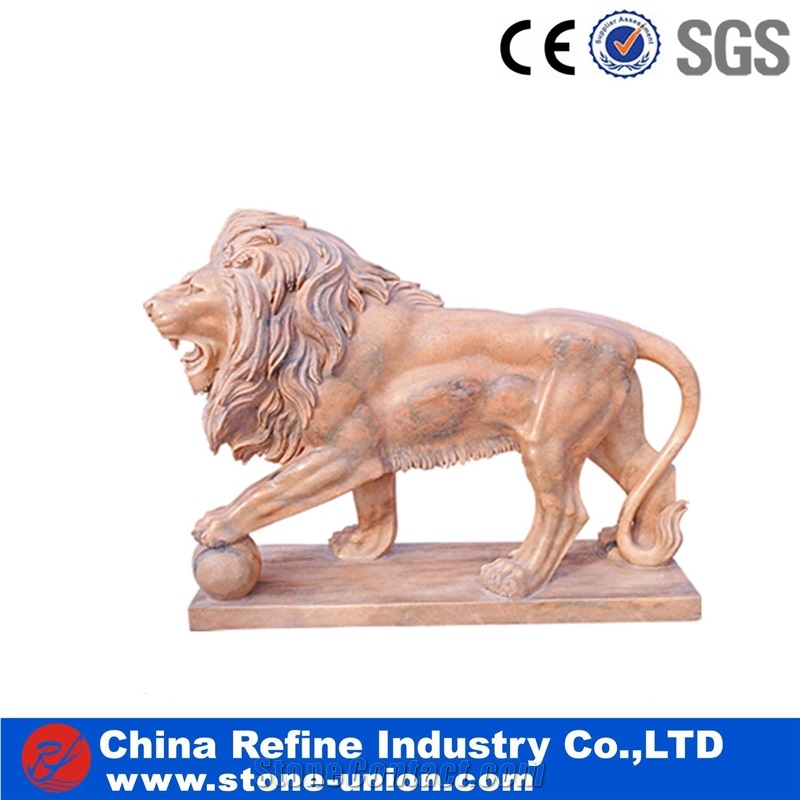 Elephant Sculpture, Beige Marble Sculpture,Garden Animal Sculptures,Handcarved Animal Sculptures