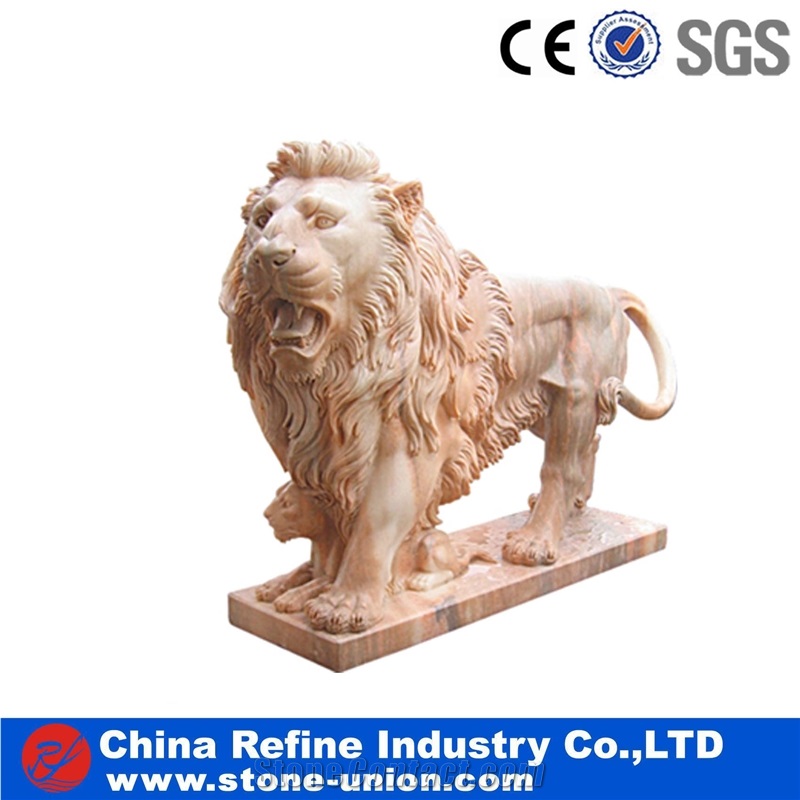 Elephant Sculpture, Beige Marble Sculpture,Garden Animal Sculptures,Handcarved Animal Sculptures