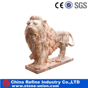 Elephant Sculpture, Beige Marble Sculpture,Garden Animal Sculptures,Handcarved Animal Sculptures