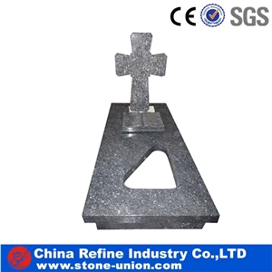 European Style Headstone for Cemetery, Carving Single Tombstone Monument Design, Natural Stone Engraved Gravestone