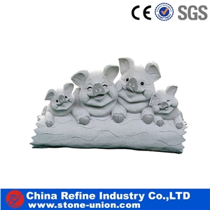Granite Sculpture, Gery Granite Sculpture,Garden Animal