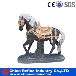 Horse Animal Sculptures Stone Cavings Stone Sculptures, Marble Multicolor Animal Sculptures Horse Animal Sculptures Stone Cavings Stone Sculptures, Marble Multicolor Animal Sculptures