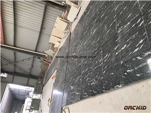 Black Via Lactea Granite /Brazil Black Granite Big Slabs & Tiles & Gangsaw Slab & Strips (Small Slabs) & Customized & Wall/Floor Covering Black Via Lactea Granite /Brazil Black Granite Big Slabs & Tiles & Gangsaw Slab & Strips (Small Slabs) & Customized & Wall/Floor Covering
