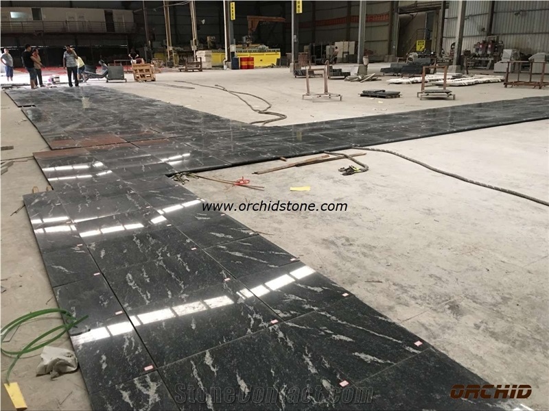 Via Lactea Granite Black Granite Polished Building Walling, Wall & Floor Covering, Ganges Black,Titanium Black,Cosmic Night,Granito Preto Cosmico Black Brazil Granite Flooring/Wall Covering Tiles