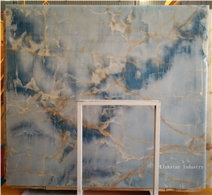 Natural Blue Onyx Slabs & Tiles, Onyx Wall Covering, Onyx Floor Covering