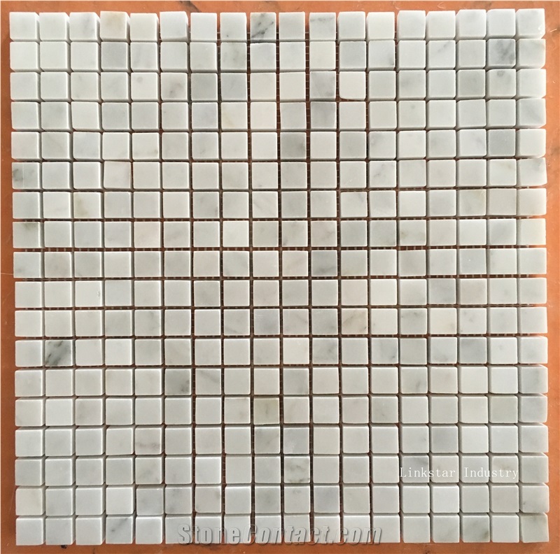 Natural Carrara Marble Floor Mosaic Tile