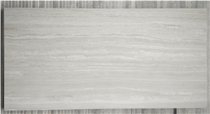 Natural White Wooden Marble Slab & Tile