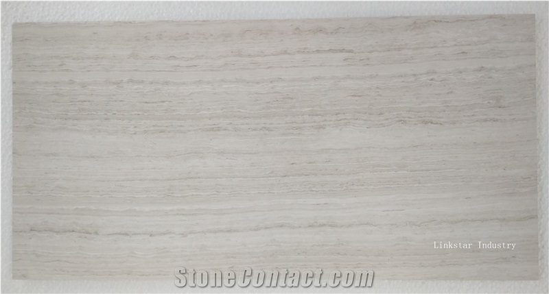 Natural White Wooden Marble Slab & Tile