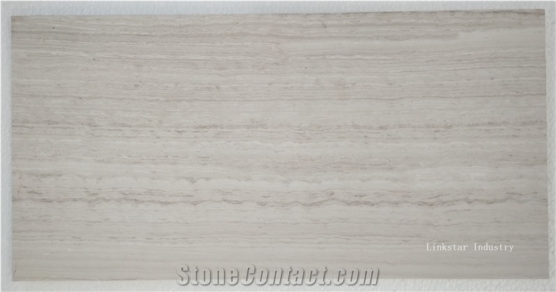 Natural White Wooden Marble Slab & Tile