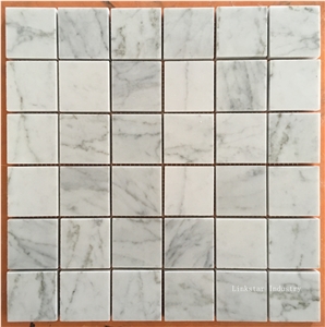 White Carrara Marble Mosaic Pattern White Carrara Marble Mosaic Pattern