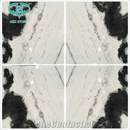 China White Marble, Panda White Marble Slab, Sicuan White, Flooring Tile, Wall Decoration, Book Matched Slabs and Tiles, Polished Marble Slab, White Marble Slab for Project and Bath Room, Vanity Top