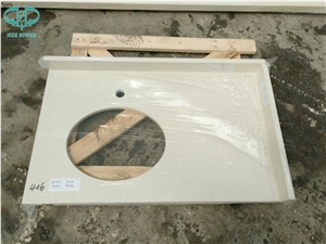 Chinese Artificial Quartz Factory Custom White Quartz Kitchen Countertops Island Tops Solid Surface
