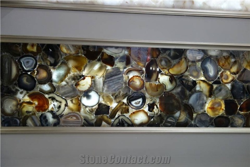 Brown Semiprecious Stone Slabs for Homes Decor