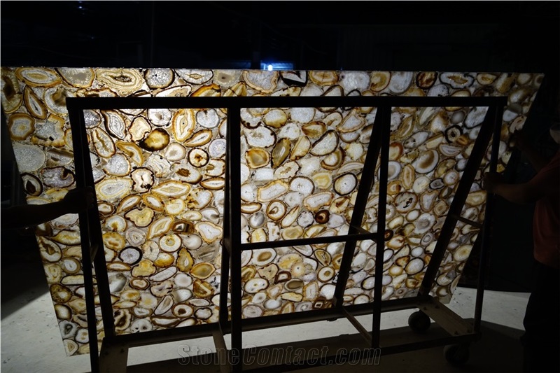 Brown Semiprecious Stone Slabs for Homes Decor