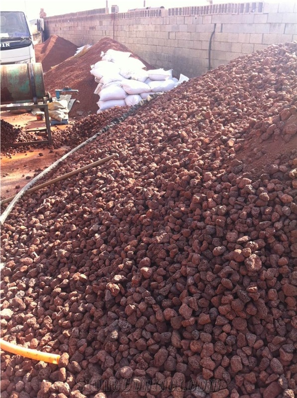 Colorful Lava Stone, Red Basalt Gravels
