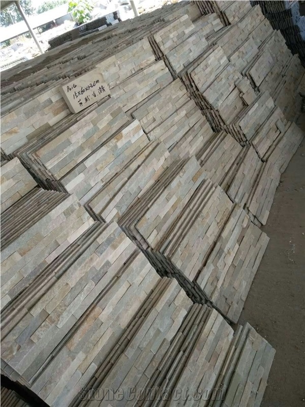 Garden Lanscape Tile, Natural Slate Tack Tile on Mesh for Garden, Cultured Stone