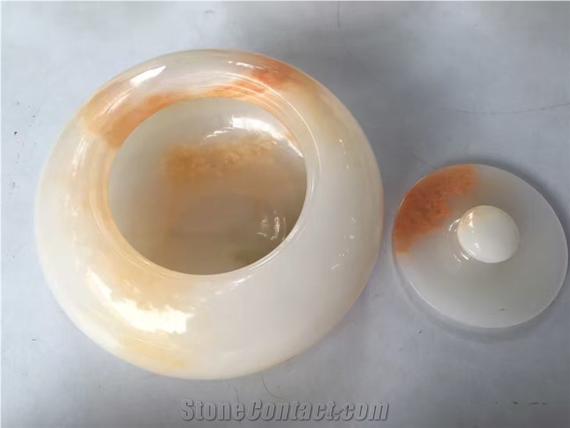 Polished White Onyx Ashtray,Handcrafts Ashtray