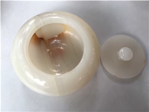 Polished White Onyx Ashtray,Handcrafts Ashtray