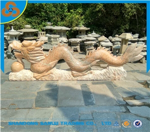 Pink Marble Garden Stone Animal Sculptures