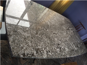 Brazil Bianco Antico Granite Finished Kitchen Island Tops Polished Processing