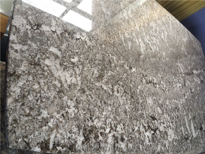 Brazil Bianco Antico Granite Finished Kitchen Island Tops Polished Processing