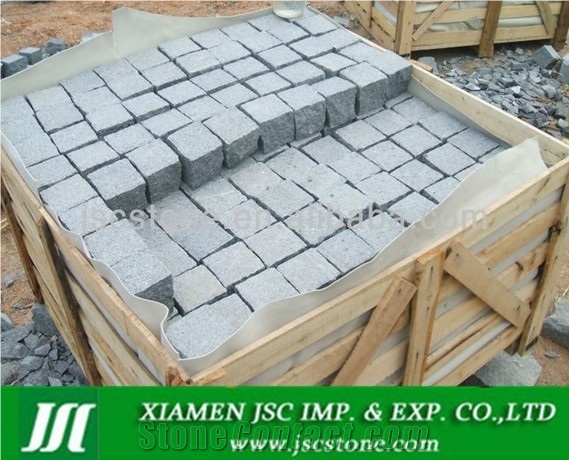 G654 Granite Cube Stone,Mesh Cobble Stone