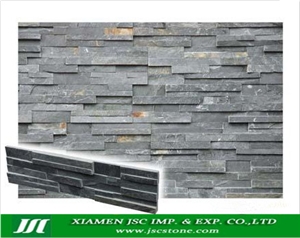 Grey Slate Cultured Stone, Slate Wall Cladding, Stacked Stone Veneer Grey Slate Cultured Stone, Slate Wall Cladding, Stacked Stone Veneer