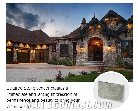 Grey Slate Cultured Stone, Slate Wall Cladding, Stacked Stone Veneer